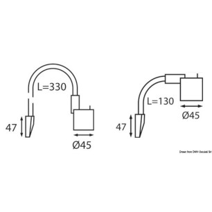 Spot LED articulé tête de lit / lecture des cartes| EAN 8033137083624 Ref 13.239.24