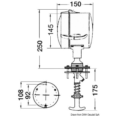 Projecteur orientable de l’intérieur DHR| EAN 8033137083662 Ref 13.242.24